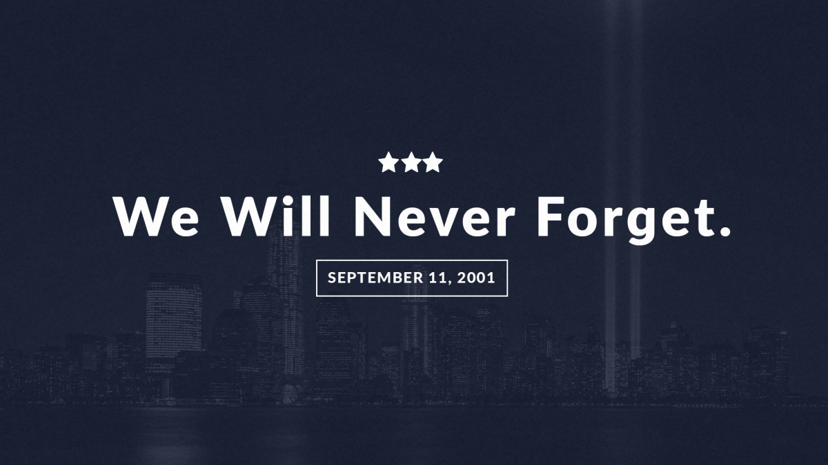 We will never forget graphic