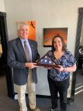 Bentz presents American Flag to veteran Kristin Gyford